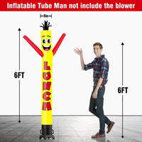 6FT Tall Lunch Waving Inflatable Tube Man(Blower Not Included) - goodeny