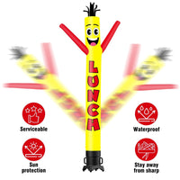 6FT Tall Lunch Waving Inflatable Tube Man(Blower Not Included) - goodeny