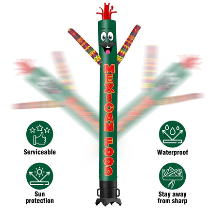 6FT Tall Mexican Food Waving Inflatable Tube Man(Blower Not Included) - goodeny