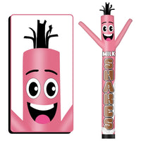 6FT Tall Milkshakes Pink Waving Inflatable Tube Man(Blower Not Included) - goodeny