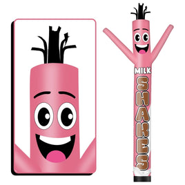 6FT Tall Milkshakes Pink Waving Inflatable Tube Man(Blower Not Included) - goodeny