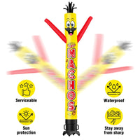 6FT Tall Nachos Waving Inflatable Tube Man(Blower Not Included) - goodeny