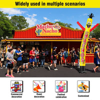 6FT Tall Nachos Waving Inflatable Tube Man(Blower Not Included) - goodeny