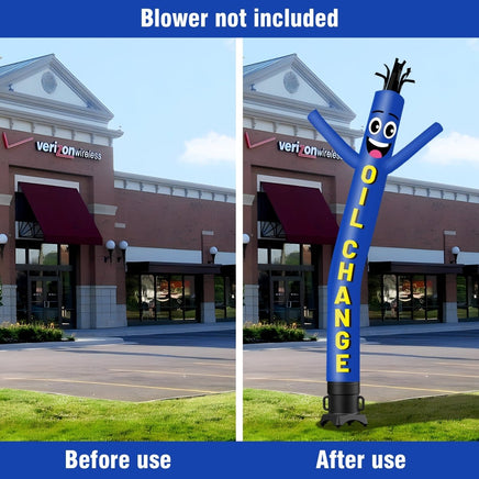 6FT Tall Oil Change Blue Waving Inflatable Tube Man(Blower Not Included) - goodeny