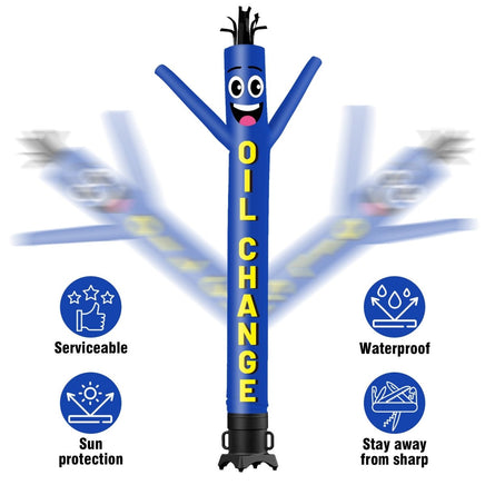 6FT Tall Oil Change Blue Waving Inflatable Tube Man(Blower Not Included) - goodeny