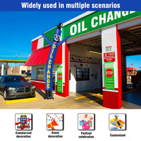 6FT Tall Oil Change Blue Waving Inflatable Tube Man(Blower Not Included) - goodeny
