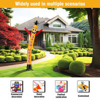 6FT Tall Open House Orange Waving Inflatable Tube Man(Blower Not Included) - goodeny