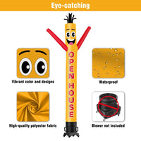 6FT Tall Open House Orange Waving Inflatable Tube Man(Blower Not Included) - goodeny