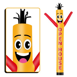 6FT Tall Open House Orange Waving Inflatable Tube Man(Blower Not Included) - goodeny