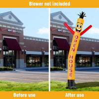 6FT Tall Open House Orange Waving Inflatable Tube Man(Blower Not Included) - goodeny
