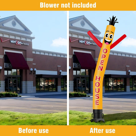6FT Tall Open House Orange Waving Inflatable Tube Man(Blower Not Included) - goodeny