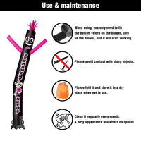 6FT Tall Permanent Makeup Waving Inflatable Tube Man(Blower Not Included) - goodeny