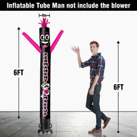 6FT Tall Permanent Makeup Waving Inflatable Tube Man(Blower Not Included) - goodeny
