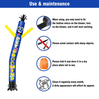 6FT Tall Pet Grooming 01 Waving Inflatable Tube Man(Blower Not Included) - goodeny