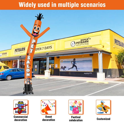 6FT Tall Pet Salon Waving Inflatable Tube Man(Blower Not Included) - goodeny