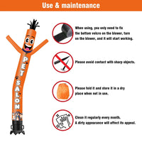 6FT Tall Pet Salon Waving Inflatable Tube Man(Blower Not Included) - goodeny