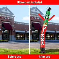 6FT Tall Pizza Waving Inflatable Tube Man(Blower Not Included) - goodeny