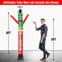 6FT Tall Pizza Waving Inflatable Tube Man(Blower Not Included) - goodeny
