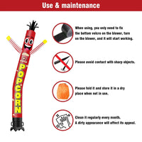 6FT Tall Popcorn Waving Inflatable Tube Man(Blower Not Included) - goodeny