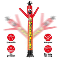 6FT Tall Quesadillas Waving Inflatable Tube Man(Blower Not Included) - goodeny