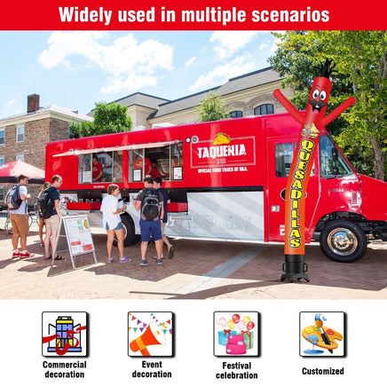 6FT Tall Quesadillas Waving Inflatable Tube Man(Blower Not Included) - goodeny