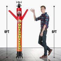 6FT Tall Quesadillas Waving Inflatable Tube Man(Blower Not Included) - goodeny