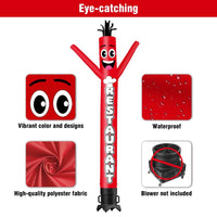 6FT Tall Restaurant Waving Inflatable Tube Man(Blower Not Included) - goodeny
