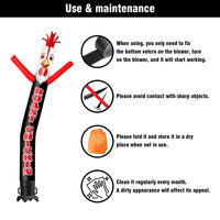 6FT Tall Roast Chicken Waving Inflatable Tube Man(Blower Not Included) - goodeny