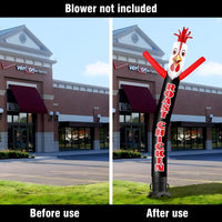 6FT Tall Roast Chicken Waving Inflatable Tube Man(Blower Not Included) - goodeny