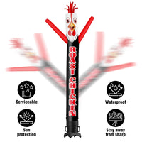 6FT Tall Roast Chicken Waving Inflatable Tube Man(Blower Not Included) - goodeny