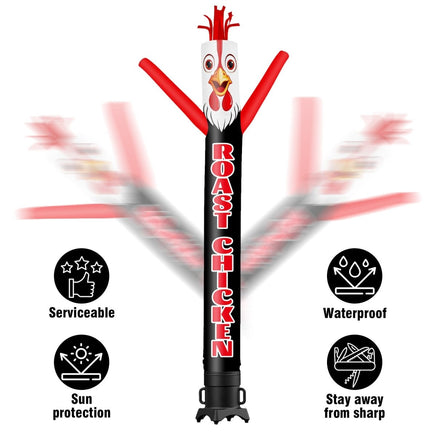 6FT Tall Roast Chicken Waving Inflatable Tube Man(Blower Not Included) - goodeny