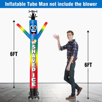 6FT Tall Shaved Ice Blue Waving Inflatable Tube Man(Blower Not Included) - goodeny