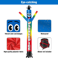 6FT Tall Shaved Ice Blue Waving Inflatable Tube Man(Blower Not Included) - goodeny