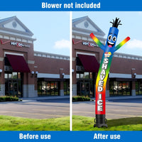 6FT Tall Shaved Ice Blue Waving Inflatable Tube Man(Blower Not Included) - goodeny