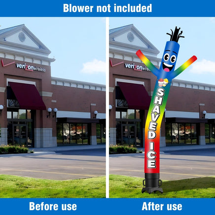 6FT Tall Shaved Ice Blue Waving Inflatable Tube Man(Blower Not Included) - goodeny