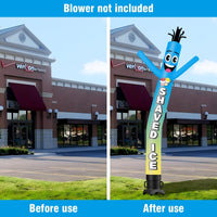 6FT Tall Shaved Ice Skyblue Waving Inflatable Tube Man(Blower Not Included) - goodeny