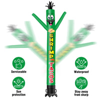 6FT Tall Shrimp Tacos Waving Inflatable Tube Man(Blower Not Included) - goodeny