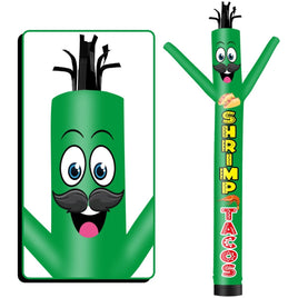 6FT Tall Shrimp Tacos Waving Inflatable Tube Man(Blower Not Included) - goodeny