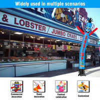 6FT Tall Shrimp Waving Inflatable Tube Man(Blower Not Included) - goodeny