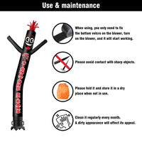 6FT Tall Signature Steaks Waving Inflatable Tube Man(Blower Not Included) - goodeny