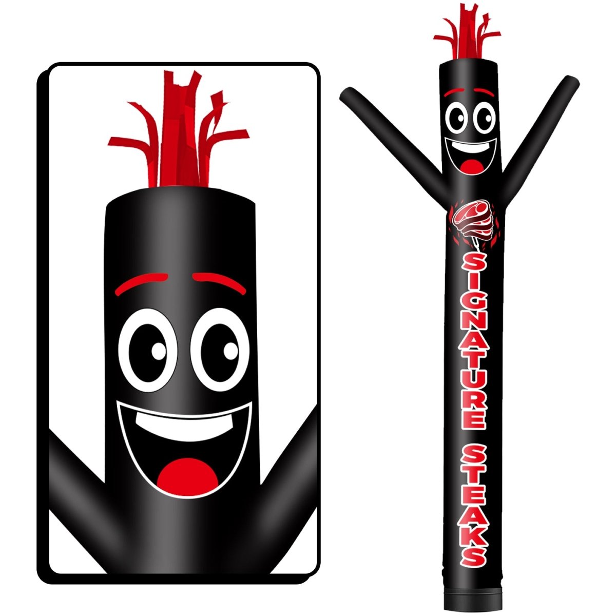 6 10 15 20FT Tall Signature Steaks Inflatable Tube Man| goodeny