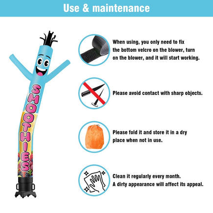 6FT Tall Smoothies Waving Inflatable Tube Man(Blower Not Included) - goodeny