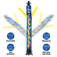 6FT Tall Snacks Waving Inflatable Tube Man(Blower Not Included) - goodeny
