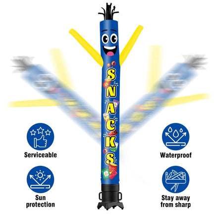 6FT Tall Snacks Waving Inflatable Tube Man(Blower Not Included) - goodeny
