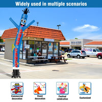 6FT Tall Snow Cones Waving Inflatable Tube Man(Blower Not Included) - goodeny