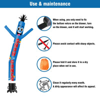 6FT Tall Snow Cones Waving Inflatable Tube Man(Blower Not Included) - goodeny