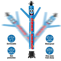 6FT Tall Snow Cones Waving Inflatable Tube Man(Blower Not Included) - goodeny