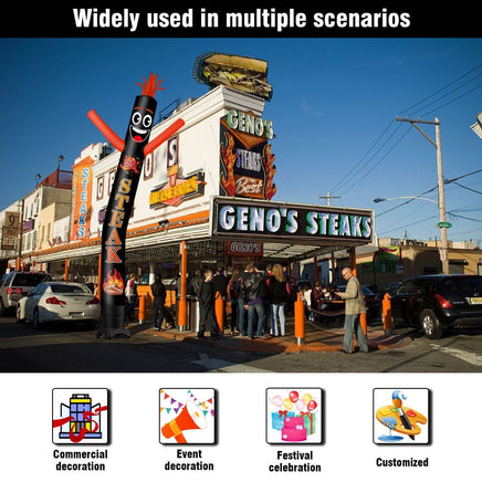 6FT Tall Steak Waving Inflatable Tube Man(Blower Not Included) - goodeny
