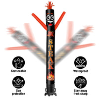 6FT Tall Steak Waving Inflatable Tube Man(Blower Not Included) - goodeny