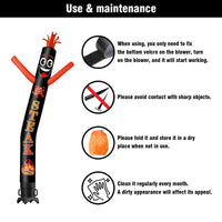 6FT Tall Steak Waving Inflatable Tube Man(Blower Not Included) - goodeny